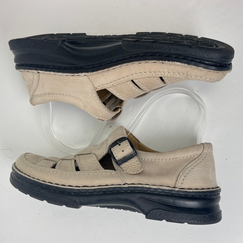 Birkenstock Leather Fisherman Sandals Closed Toe Comfort Walking EU 37 - Picture 8 of 15